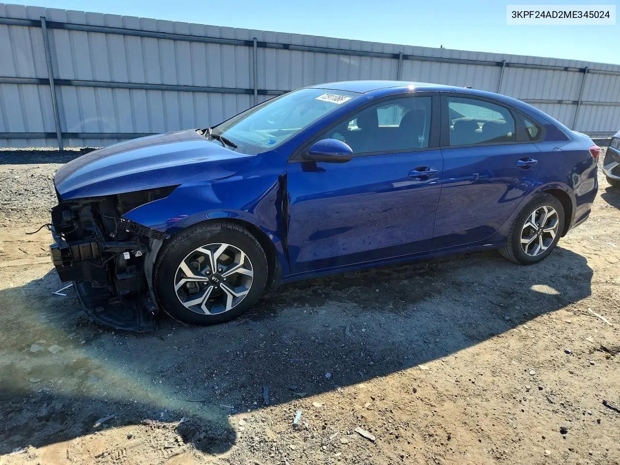 KIA FORTE 2021, VIN 3KPF24AD2ME345024