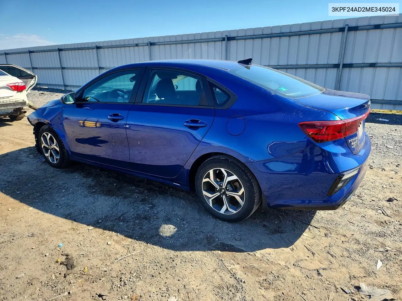 2021 KIA FORTE VIN 3KPF24AD2ME345024 — фото 2