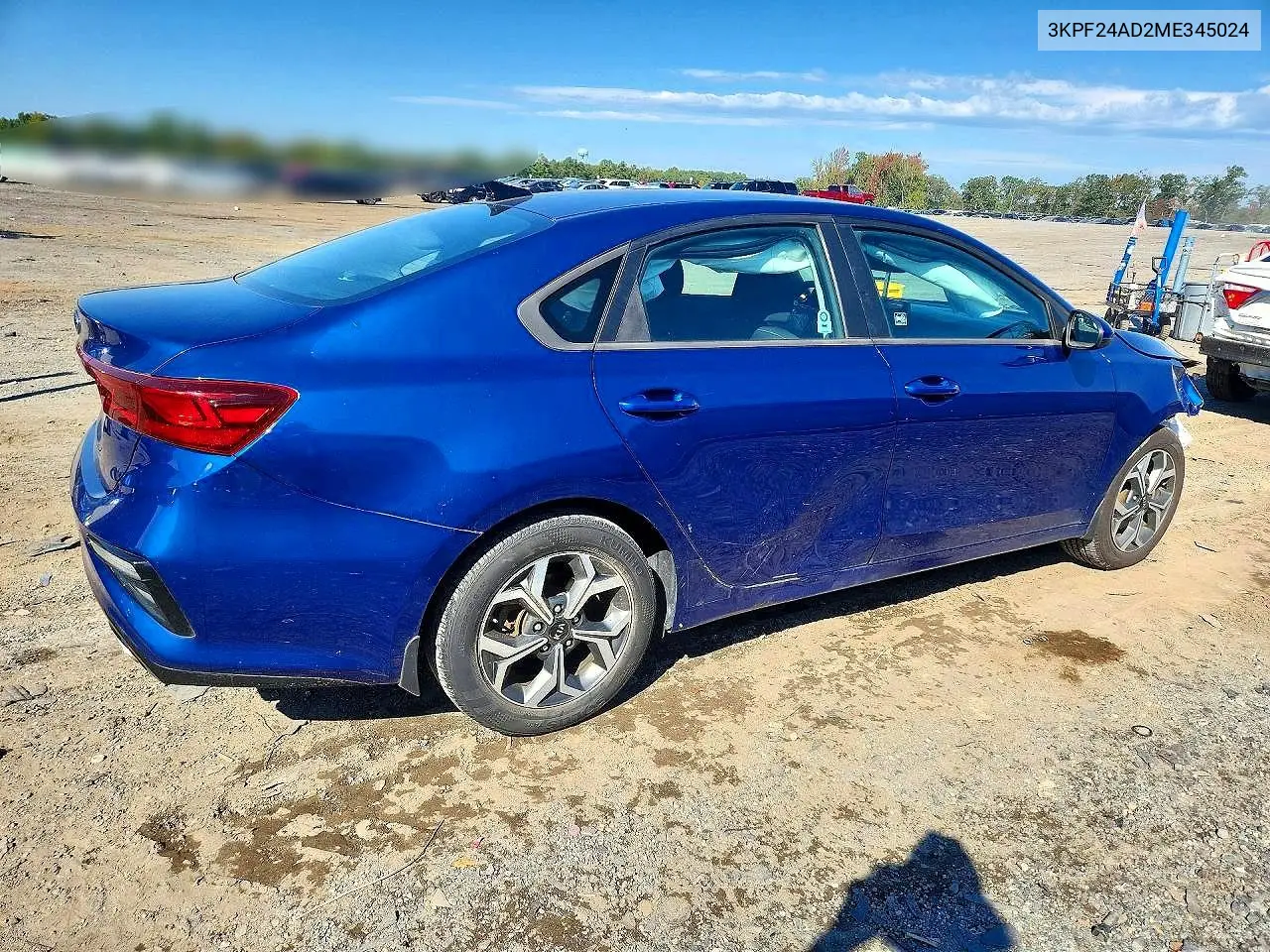 2021 KIA FORTE VIN 3KPF24AD2ME345024 — фото 3