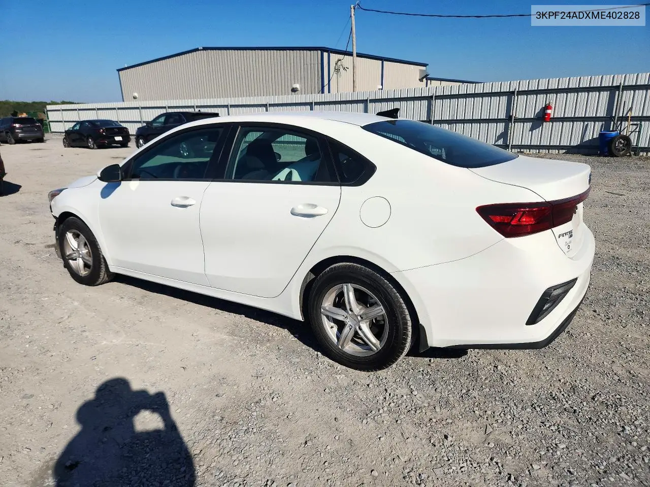 2021 KIA FORTE VIN 3KPF24ADXME402828 — фото 2