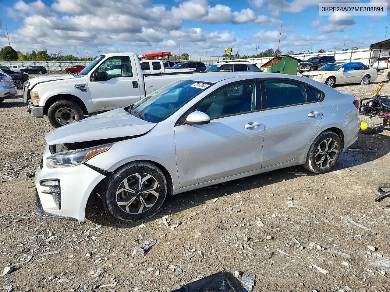 KIA FORTE 2021, VIN 3KPF24AD2ME308894