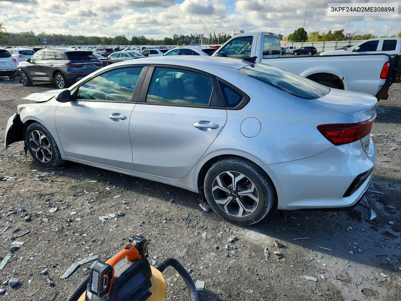 2021 KIA FORTE VIN 3KPF24AD2ME308894 — фото 2