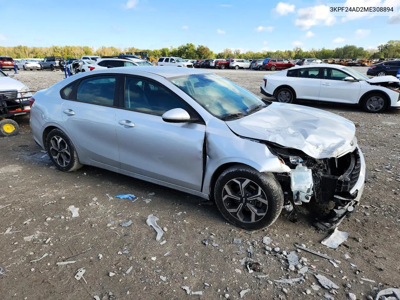 2021 KIA FORTE VIN 3KPF24AD2ME308894 — фото 4