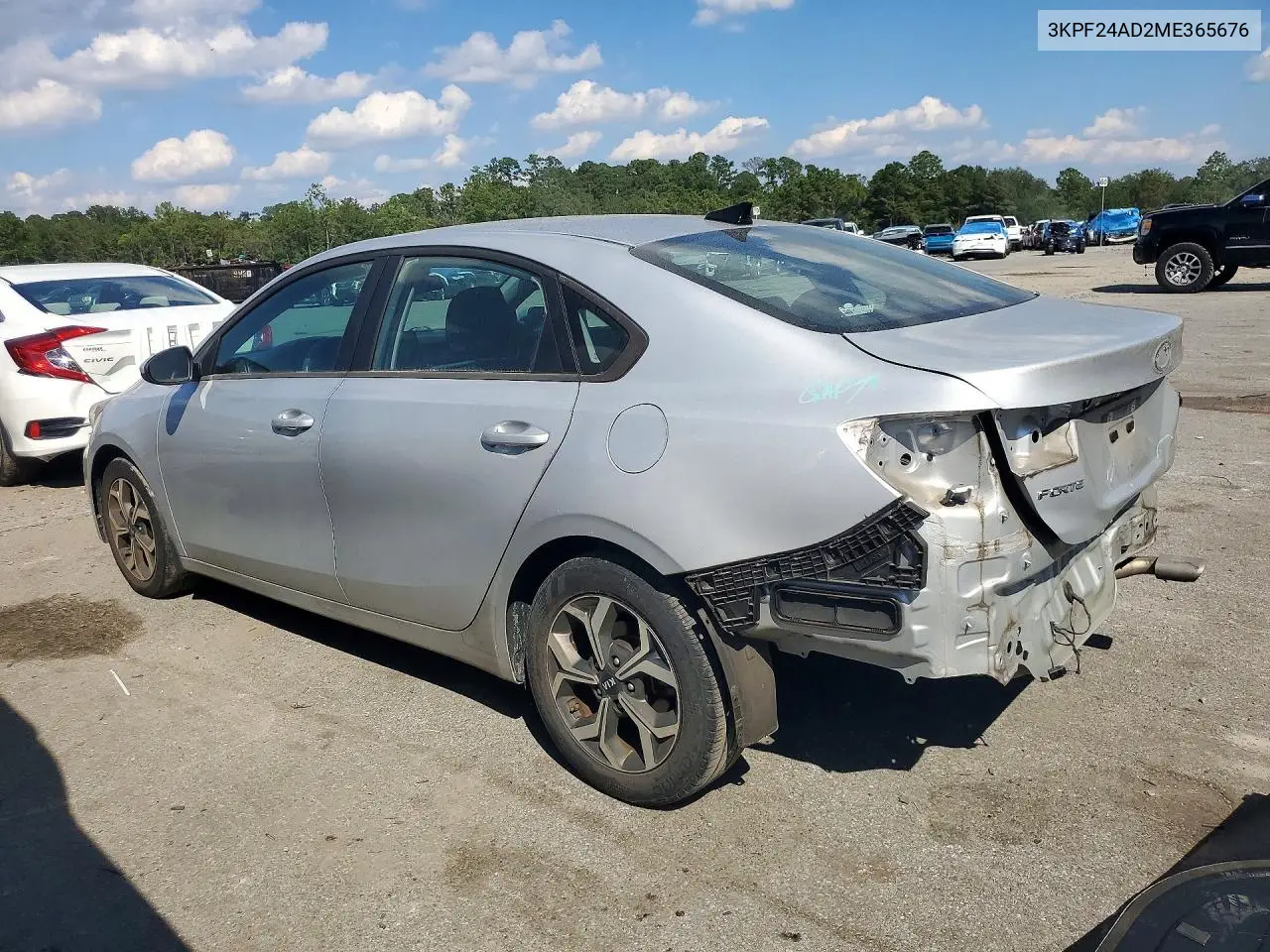 2021 KIA FORTE VIN 3KPF24AD2ME365676 — фото 2