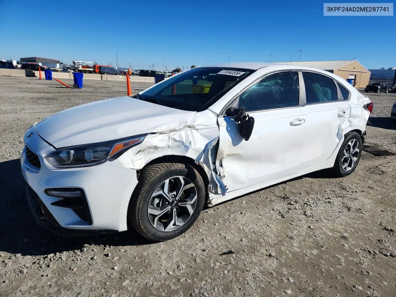 KIA FORTE 2021, VIN 3KPF24AD2ME287741