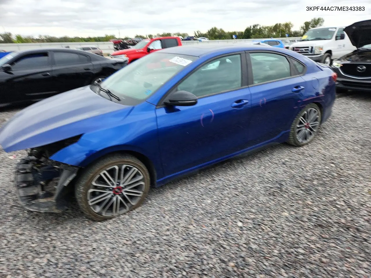 KIA FORTE 2021, VIN 3KPF44AC7ME343383