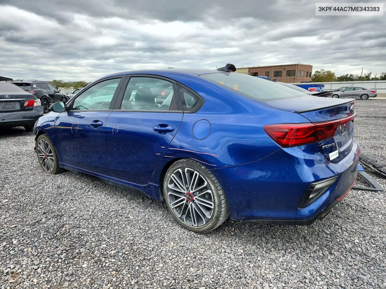 2021 KIA FORTE VIN 3KPF44AC7ME343383 — фото 2