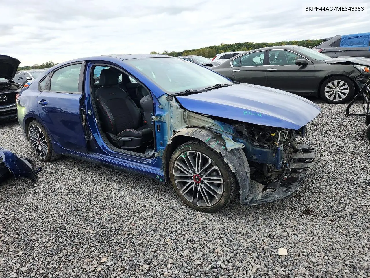 2021 KIA FORTE VIN 3KPF44AC7ME343383 — фото 4