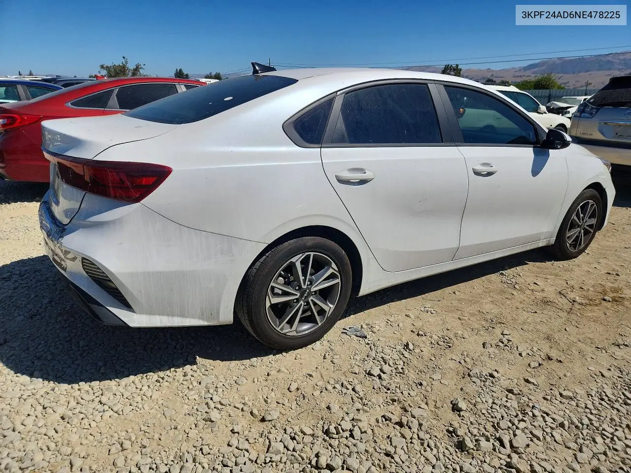 2022 KIA FORTE VIN 3KPF24AD6NE478225 — фото 3