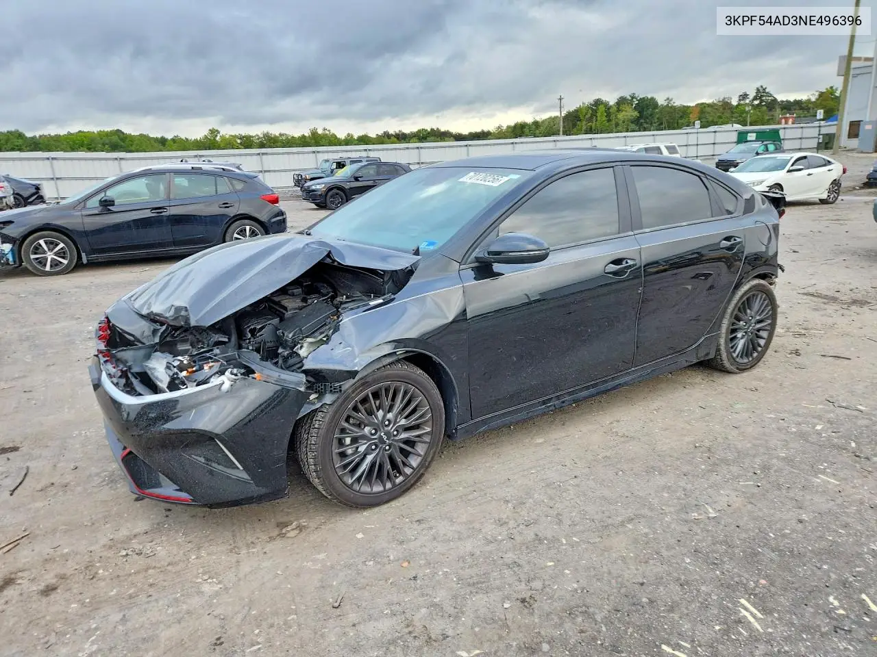 KIA FORTE 2022, VIN 3KPF54AD3NE496396