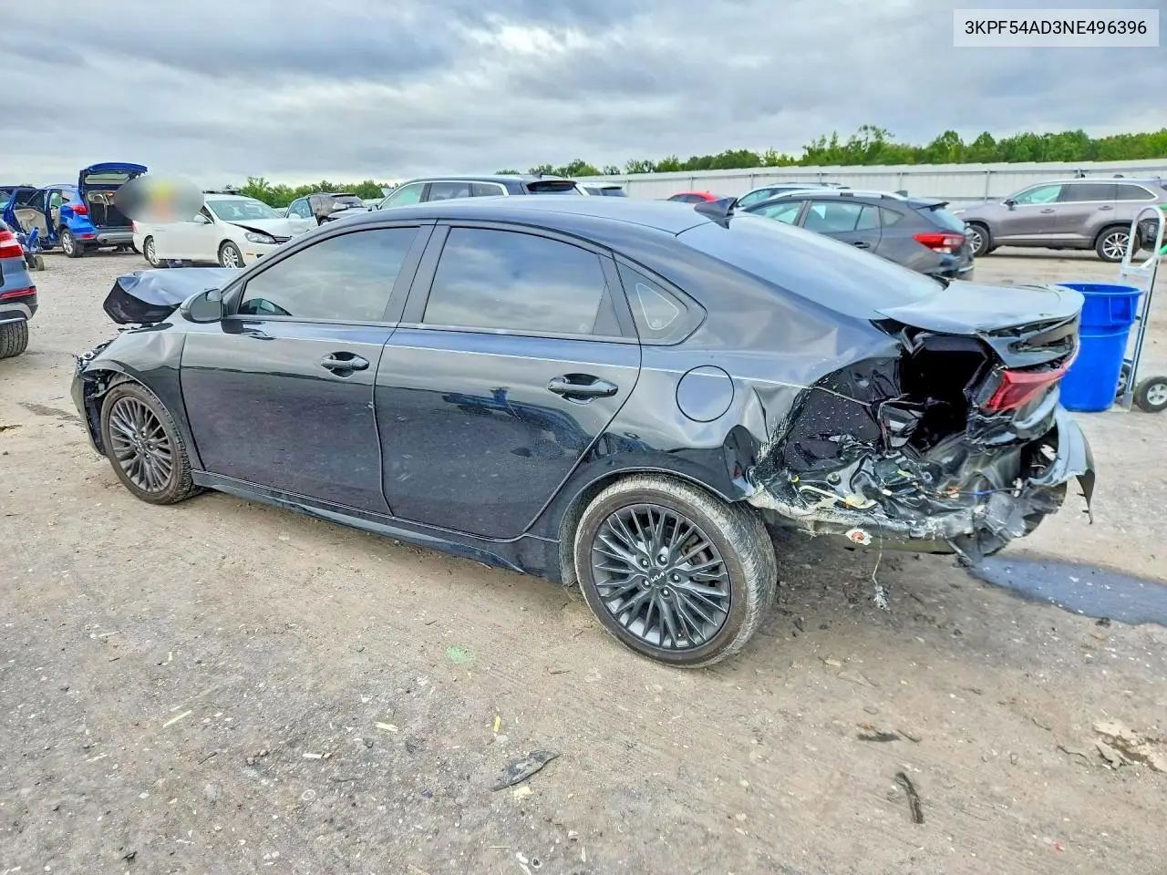 2022 KIA FORTE VIN 3KPF54AD3NE496396 — фото 2