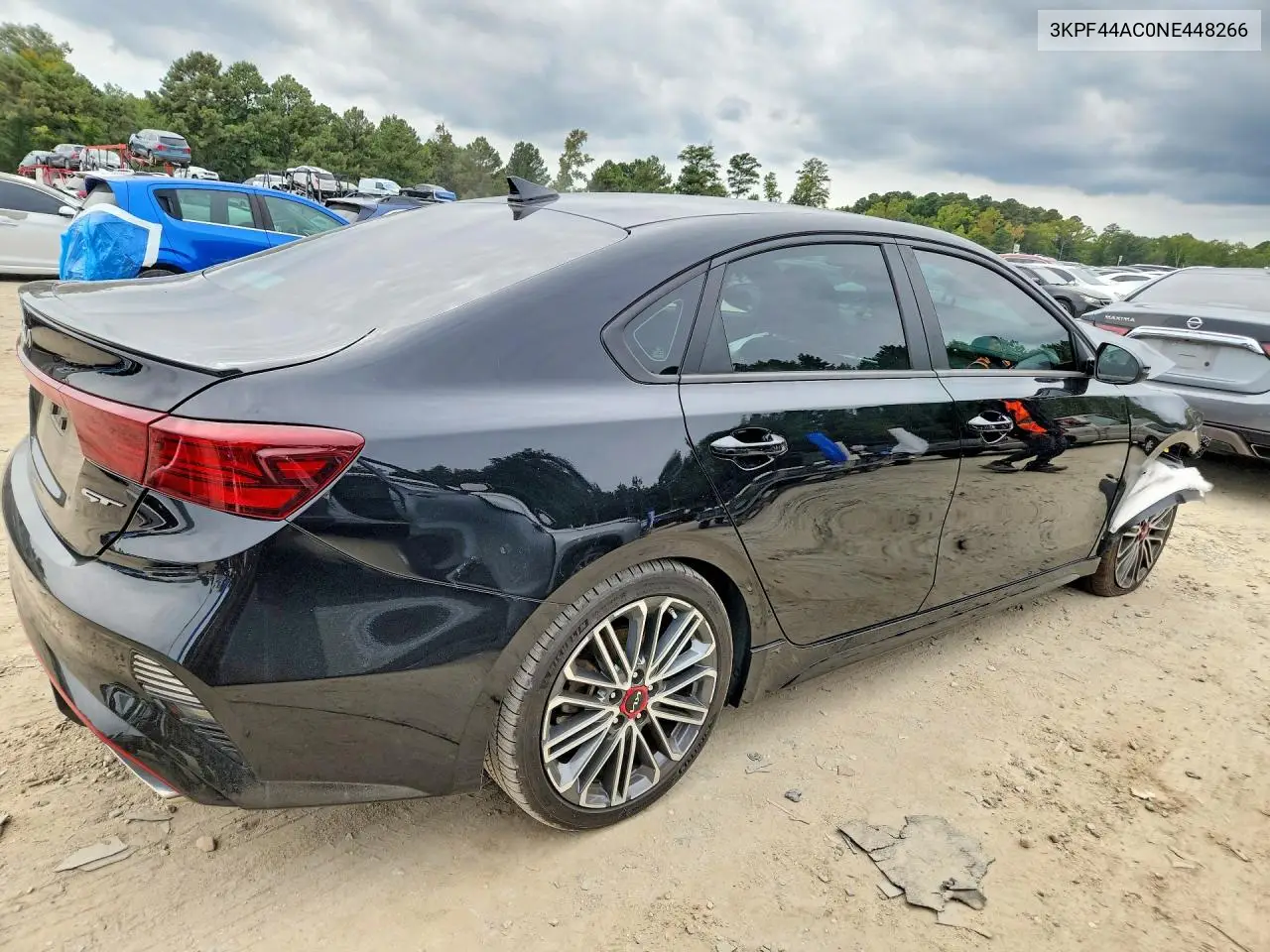 2022 KIA FORTE VIN 3KPF44AC0NE448266 — фото 3