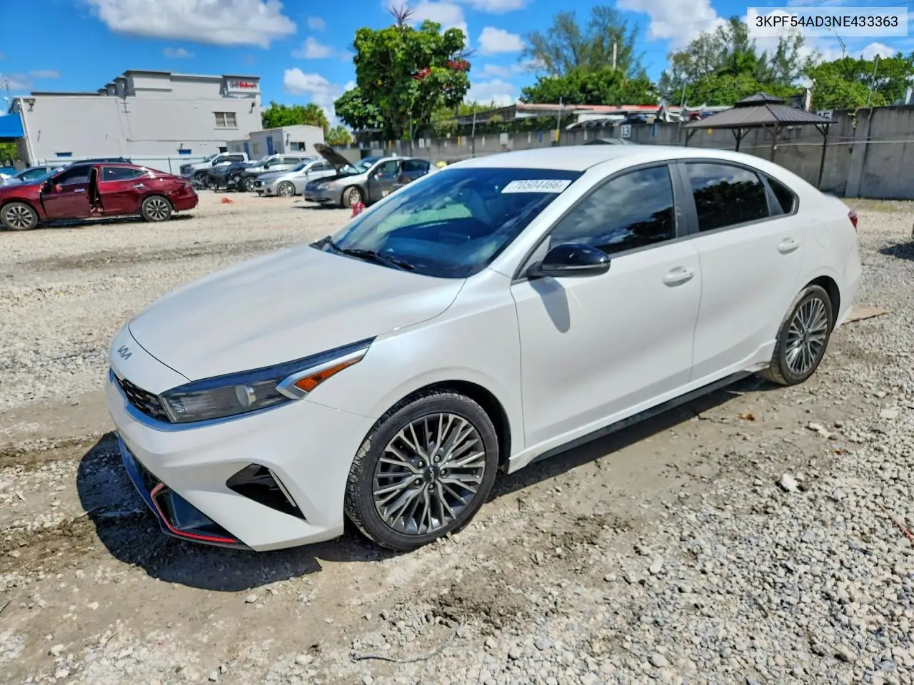 KIA FORTE 2022, VIN 3KPF54AD3NE433363