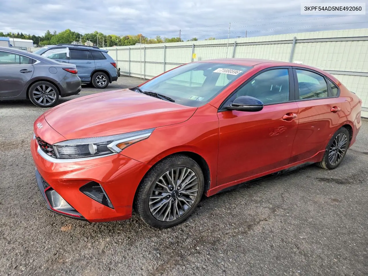 KIA FORTE 2022, VIN 3KPF54AD5NE492060