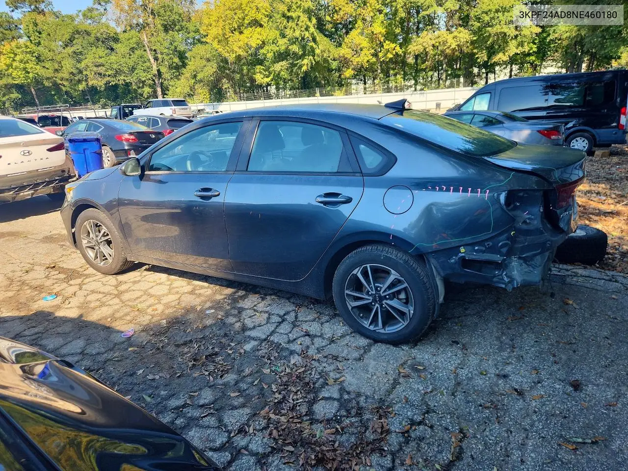 2022 KIA FORTE VIN 3KPF24AD8NE460180 — фото 2