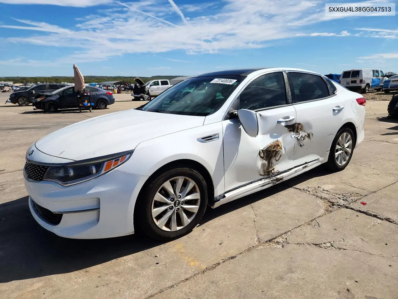 KIA K5 2016, VIN 5XXGU4L38GG047513