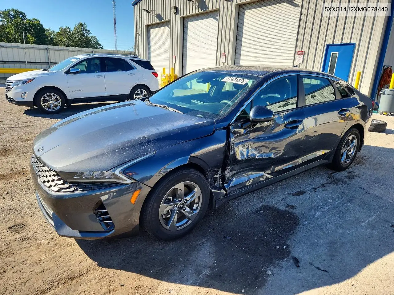KIA K5 2021, VIN 5XXG14J2XMG078440