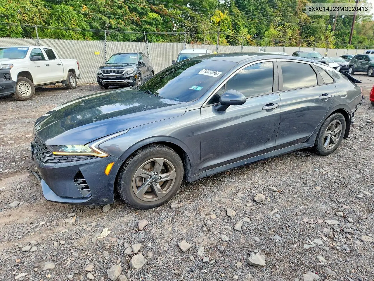 KIA K5 2021, VIN 5XXG14J23MG020413