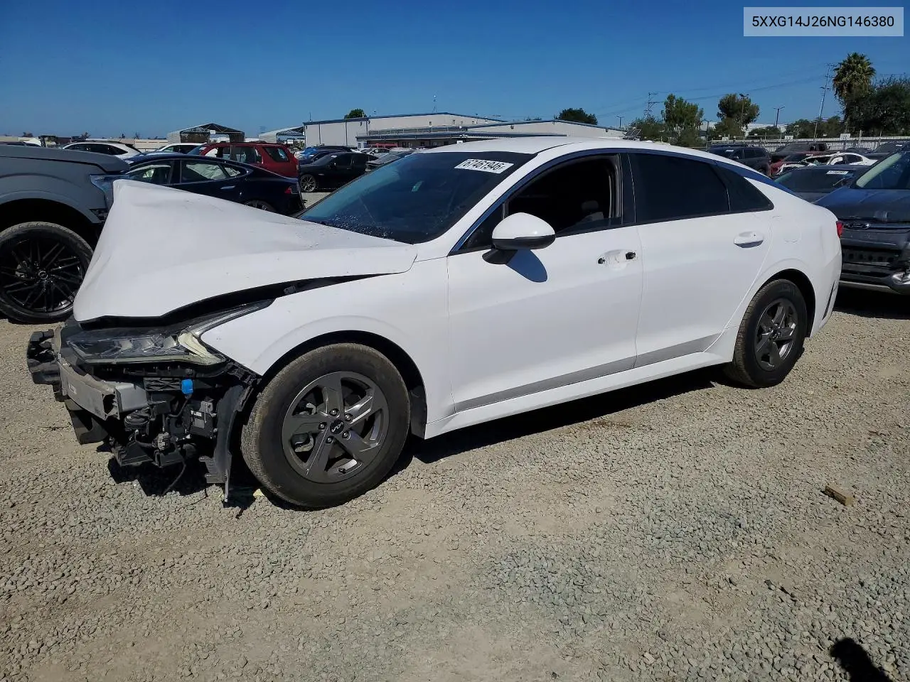 KIA K5 2022, VIN 5XXG14J26NG146380