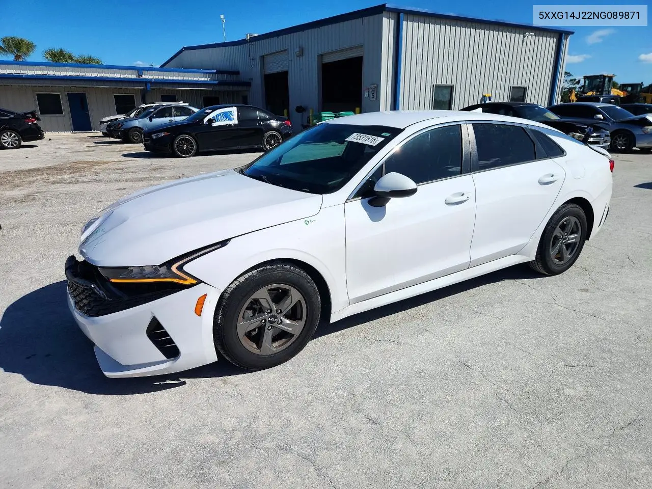 KIA K5 2022, VIN 5XXG14J22NG089871