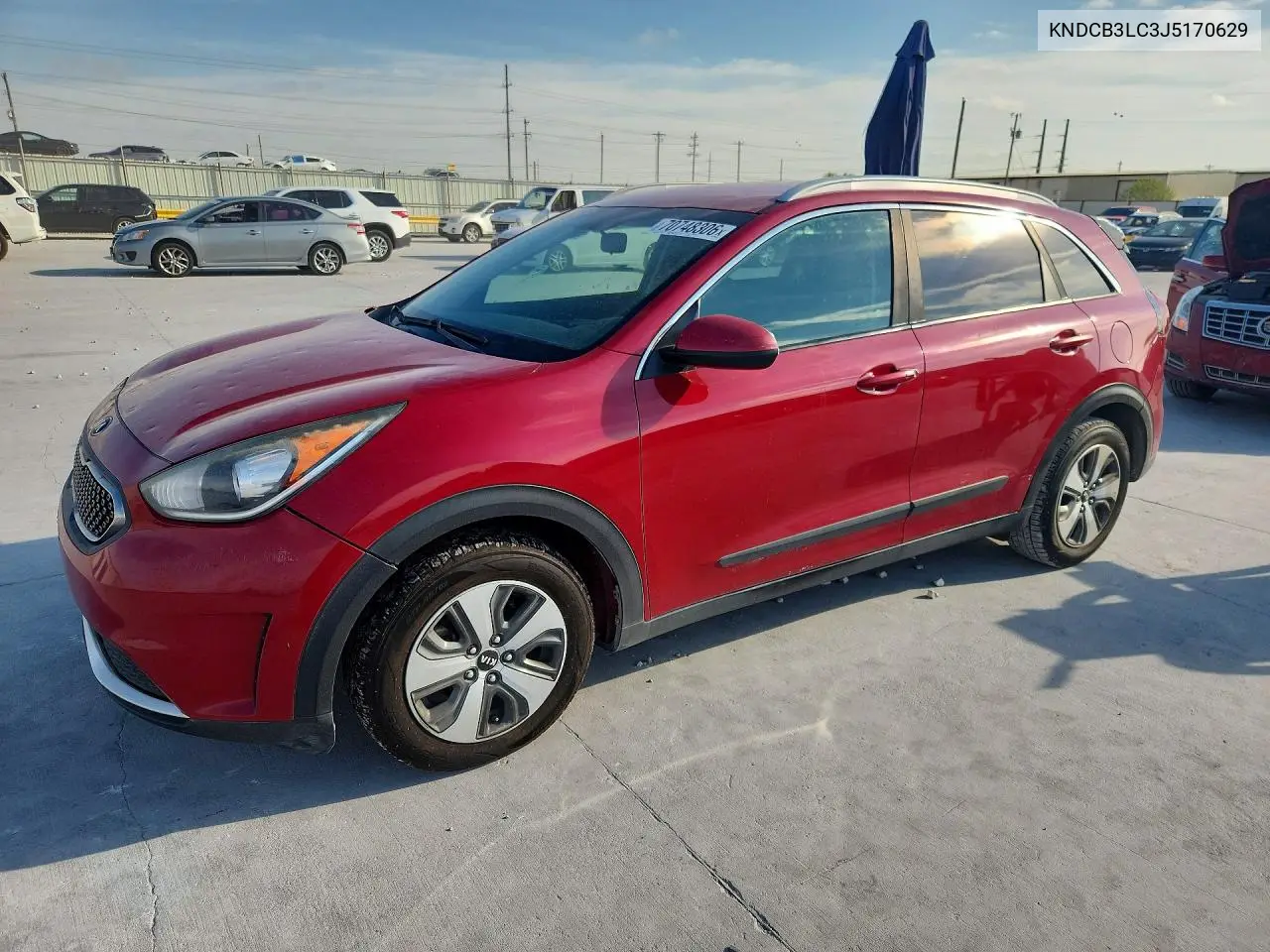 KIA NIRO 2018, VIN KNDCB3LC3J5170629