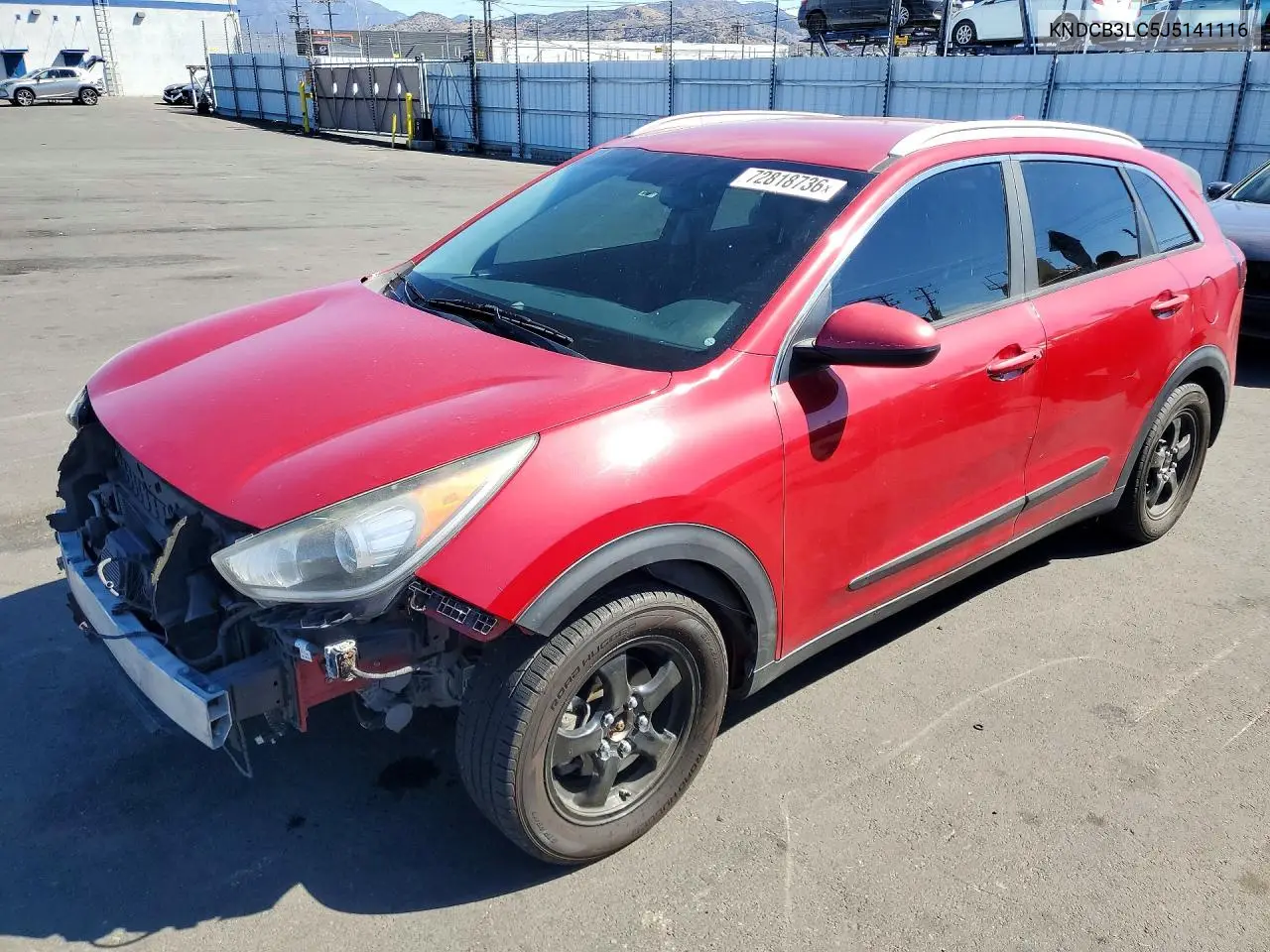 KIA NIRO 2018, VIN KNDCB3LC5J5141116