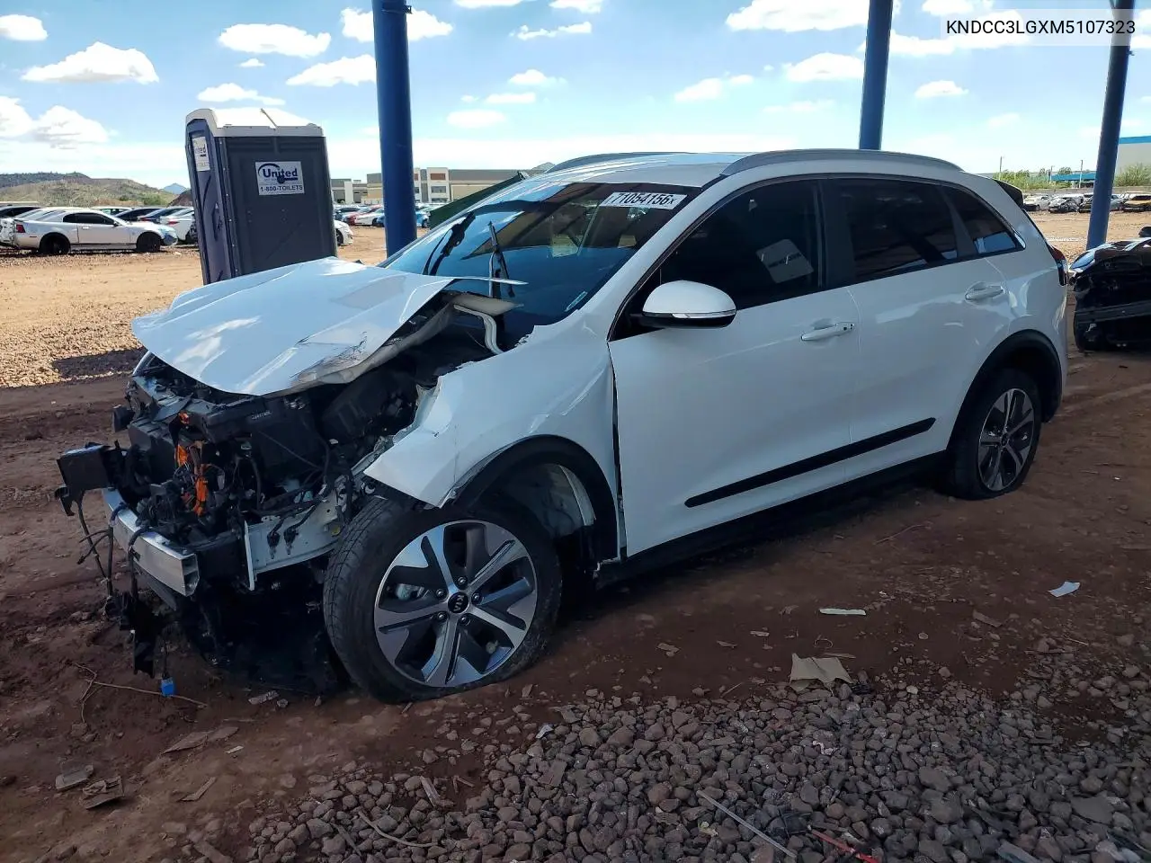 KIA NIRO 2021, VIN KNDCC3LGXM5107323