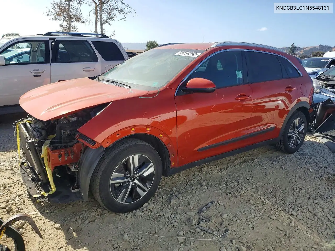 KIA NIRO 2022, VIN KNDCB3LC1N5548131