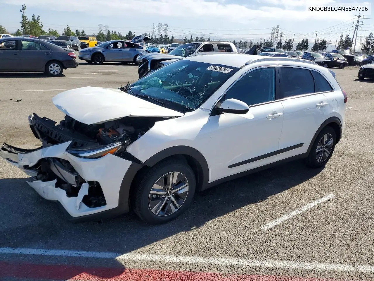 KIA NIRO 2022, VIN KNDCB3LC4N5547796