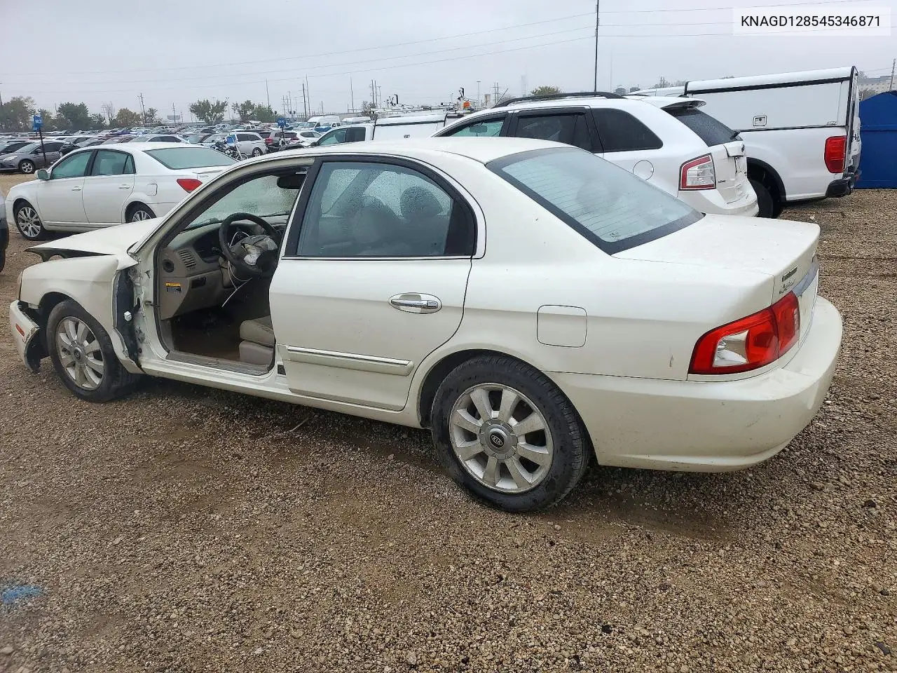 2004 KIA OPTIMA VIN KNAGD128545346871 — фото 2