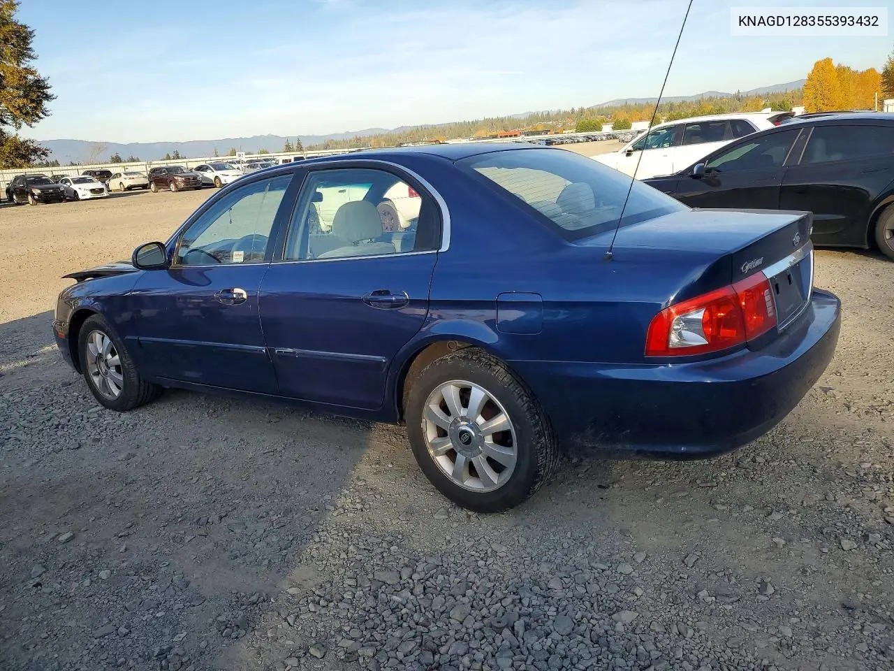 2005 KIA OPTIMA VIN KNAGD128355393432 — фото 2