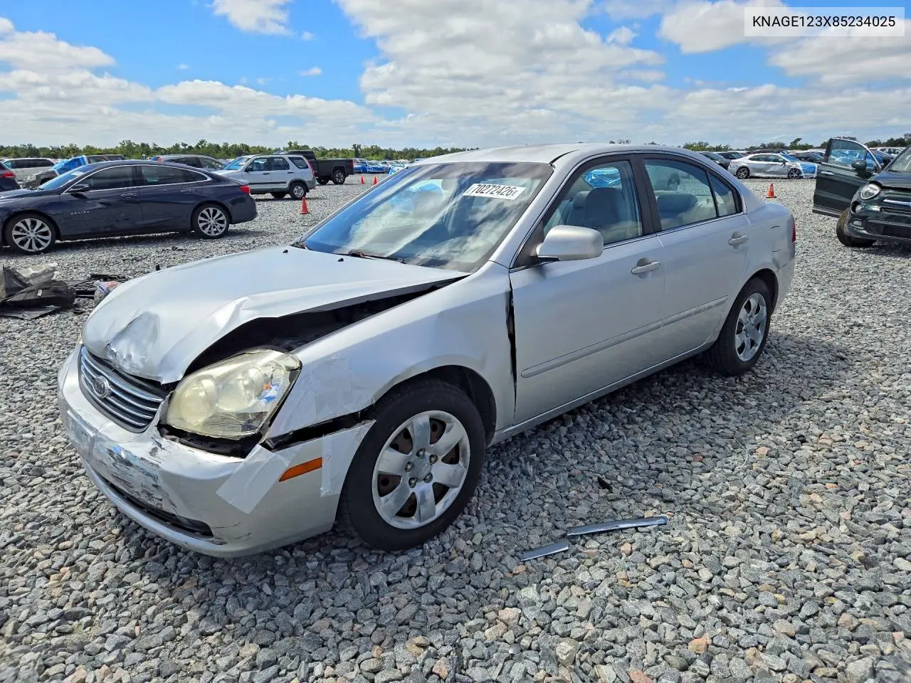 KIA OPTIMA 2008, VIN KNAGE123X85234025