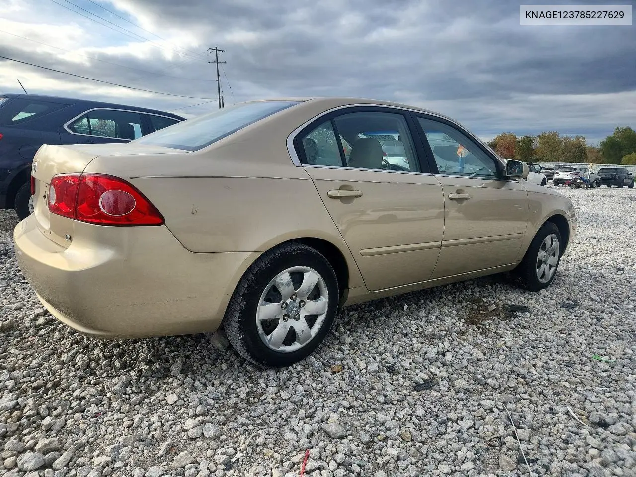 2008 KIA OPTIMA VIN KNAGE123785227629 — фото 3