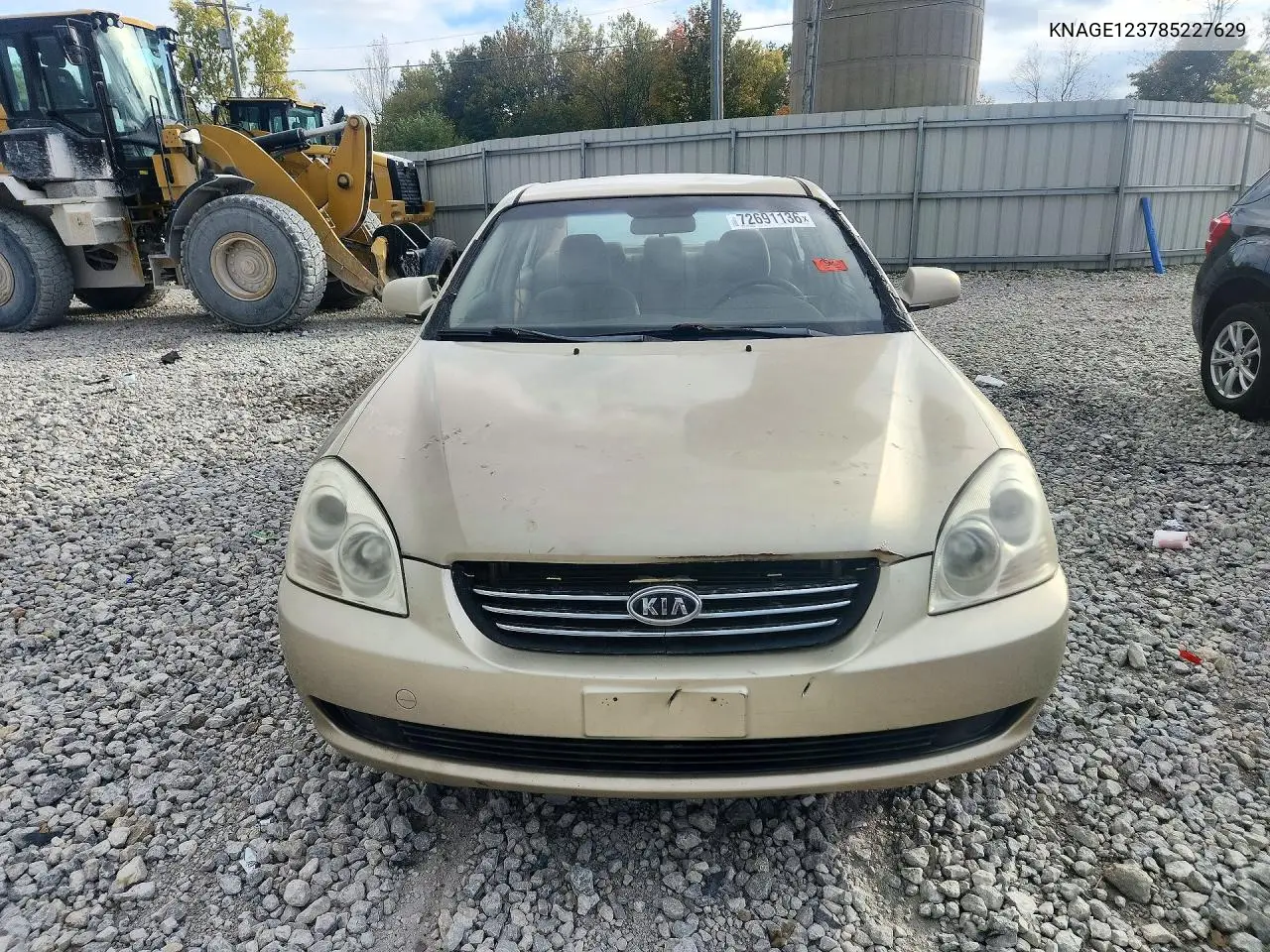 2008 KIA OPTIMA VIN KNAGE123785227629 — фото 5