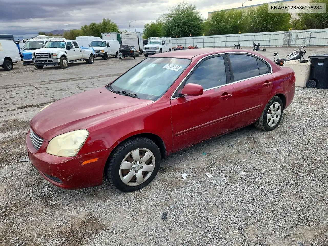KIA OPTIMA 2008, VIN KNAGE123585178284