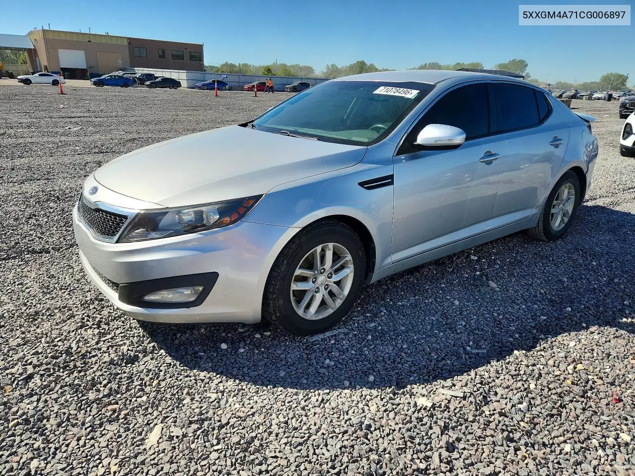 KIA OPTIMA 2012, VIN 5XXGM4A71CG006897