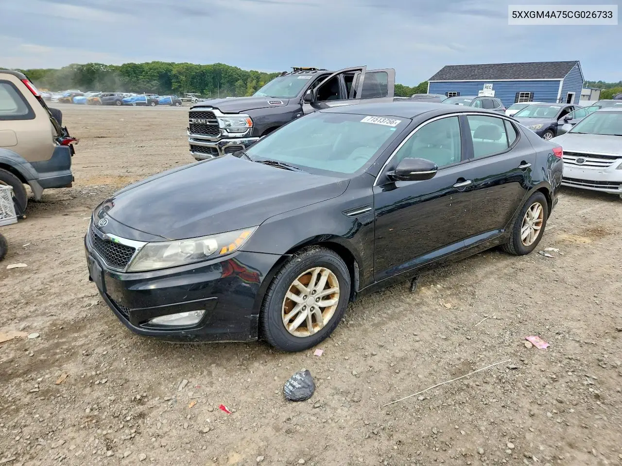 KIA OPTIMA 2012, VIN 5XXGM4A75CG026733