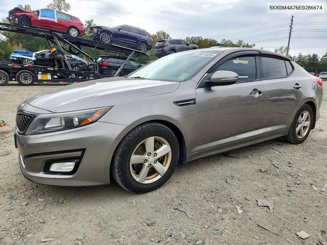 KIA OPTIMA 2014, VIN 5XXGM4A76EG286674