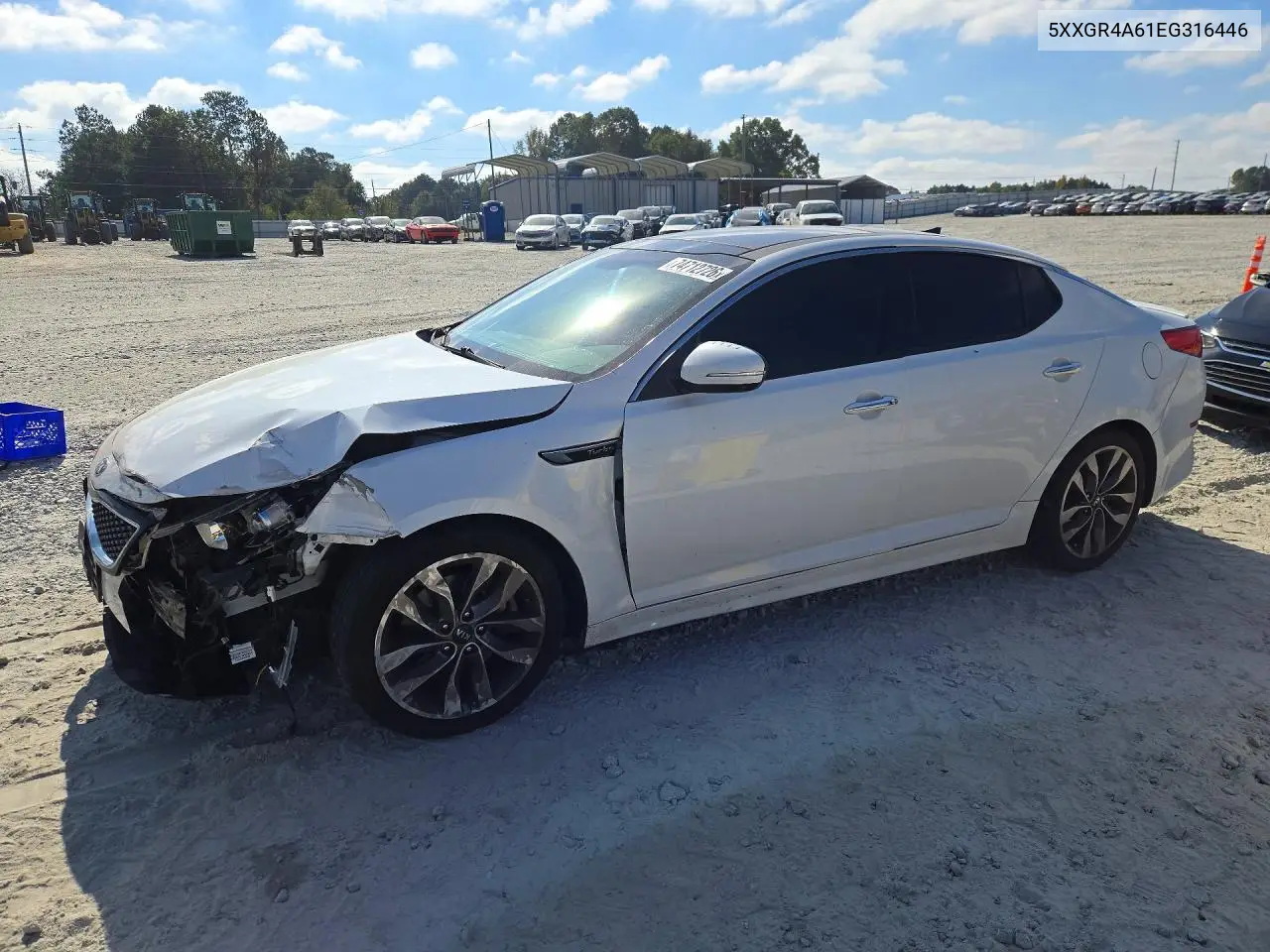KIA OPTIMA 2014, VIN 5XXGR4A61EG316446