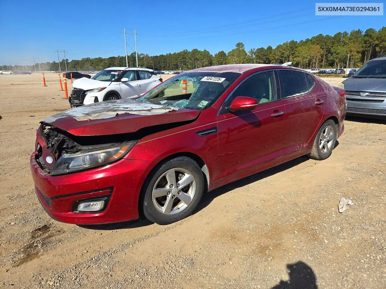 KIA OPTIMA 2014, VIN 5XXGM4A73EG294361