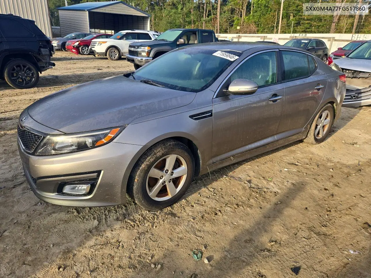 KIA OPTIMA 2015, VIN 5XXGM4A77FG517860