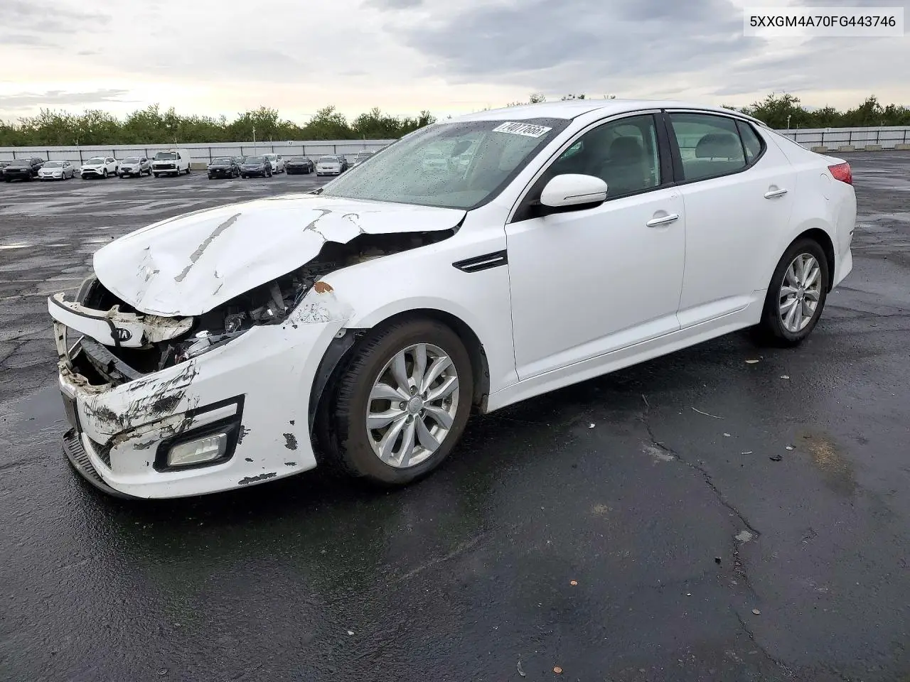KIA OPTIMA 2015, VIN 5XXGM4A70FG443746