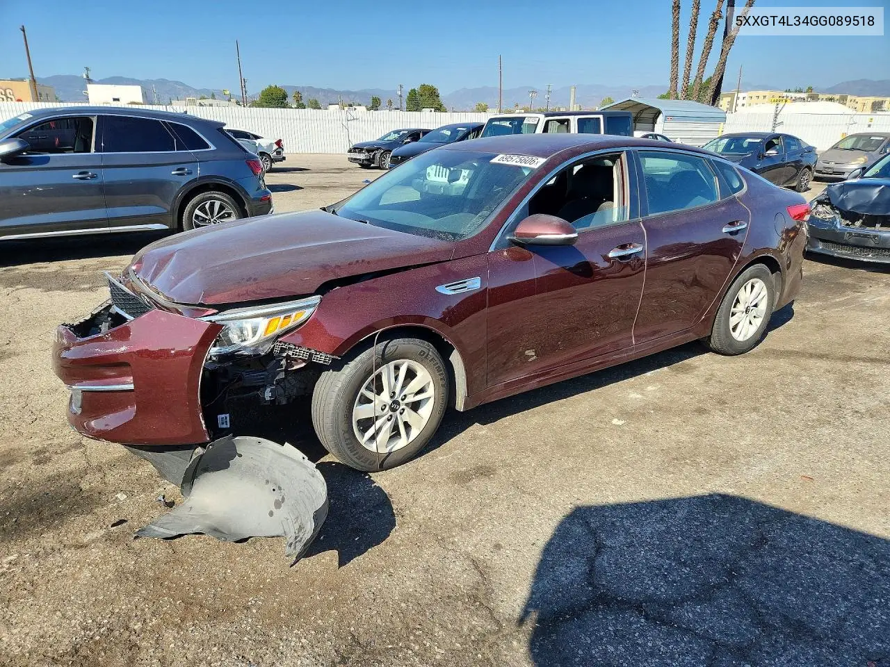 KIA OPTIMA 2016, VIN 5XXGT4L34GG089518