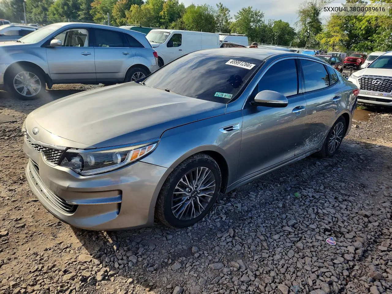 KIA OPTIMA 2016, VIN 5XXGU4L38GG089616