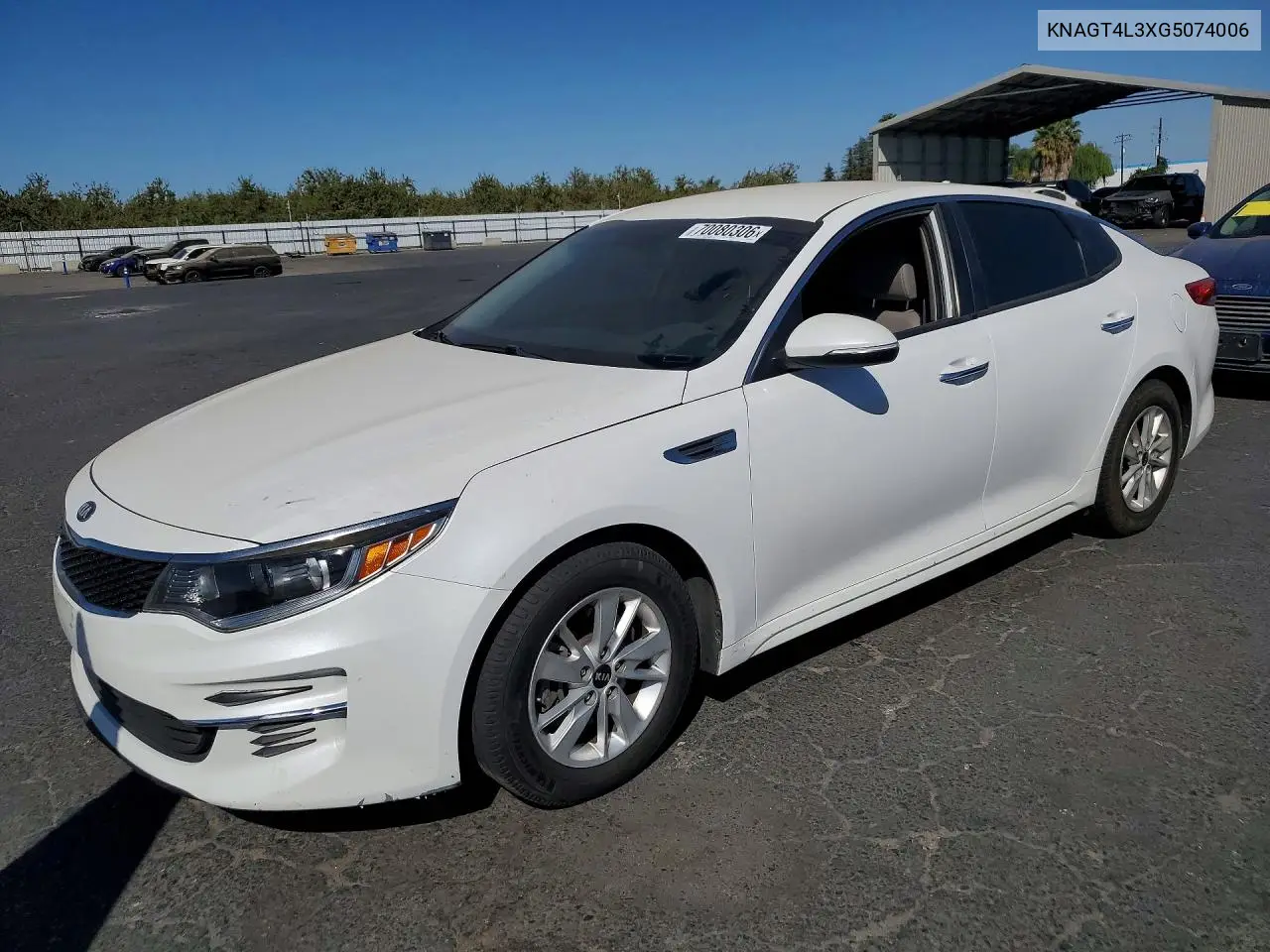 KIA OPTIMA 2016, VIN KNAGT4L3XG5074006