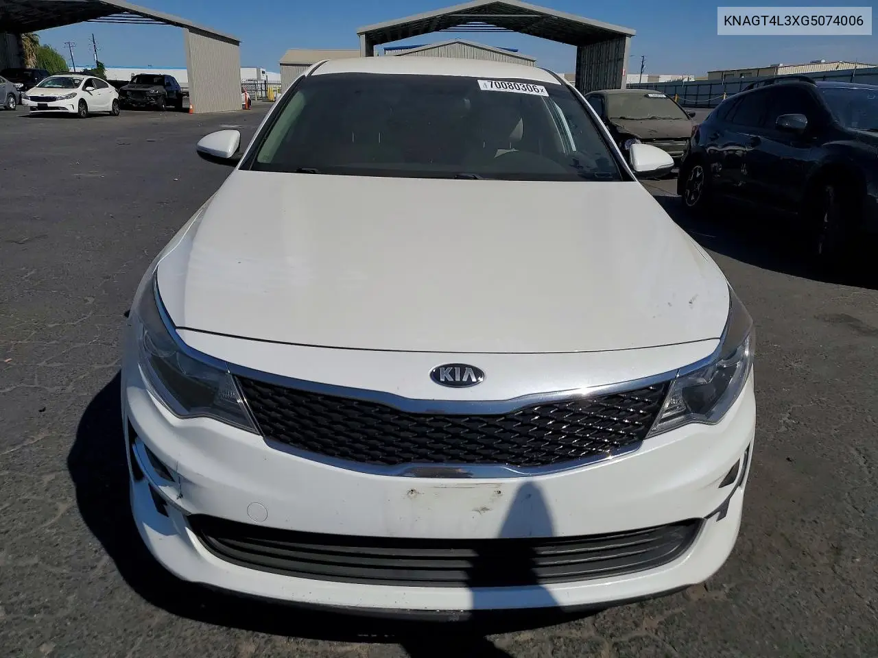 2016 KIA OPTIMA VIN KNAGT4L3XG5074006 — фото 5