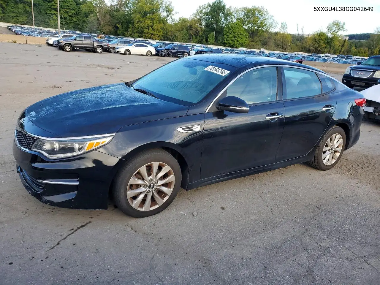 KIA OPTIMA 2016, VIN 5XXGU4L38GG042649