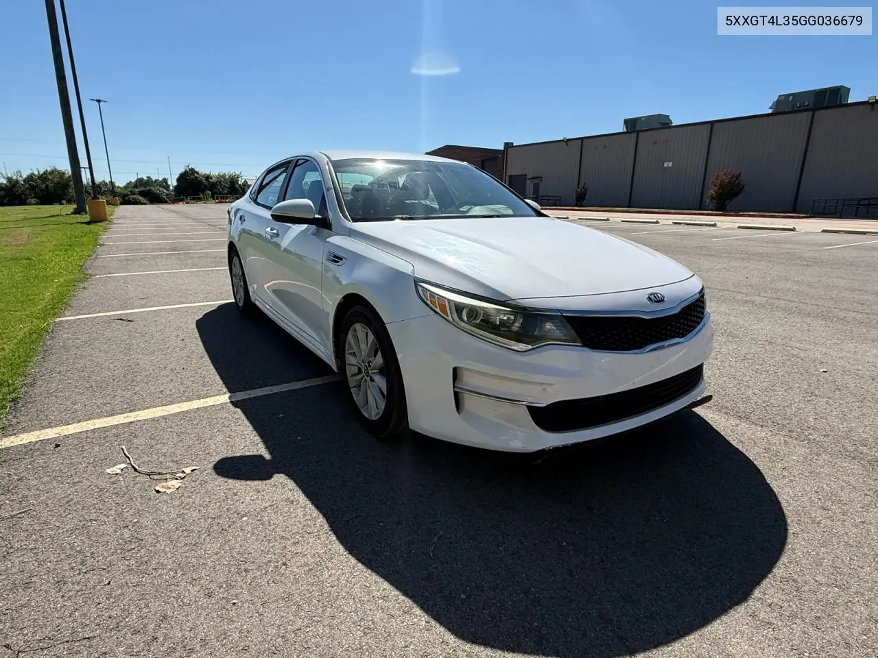 KIA OPTIMA 2016, VIN 5XXGT4L35GG036679
