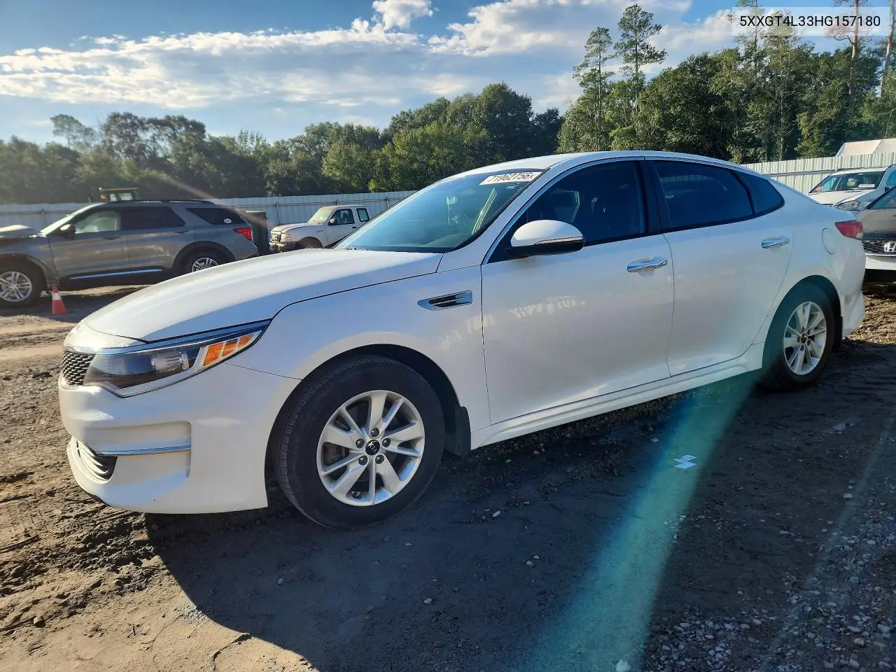 KIA OPTIMA 2017, VIN 5XXGT4L33HG157180