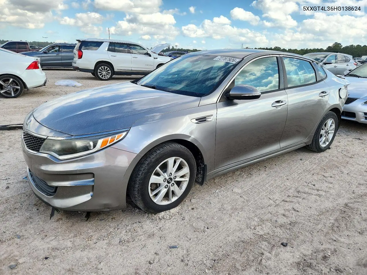 KIA OPTIMA 2017, VIN 5XXGT4L36HG138624